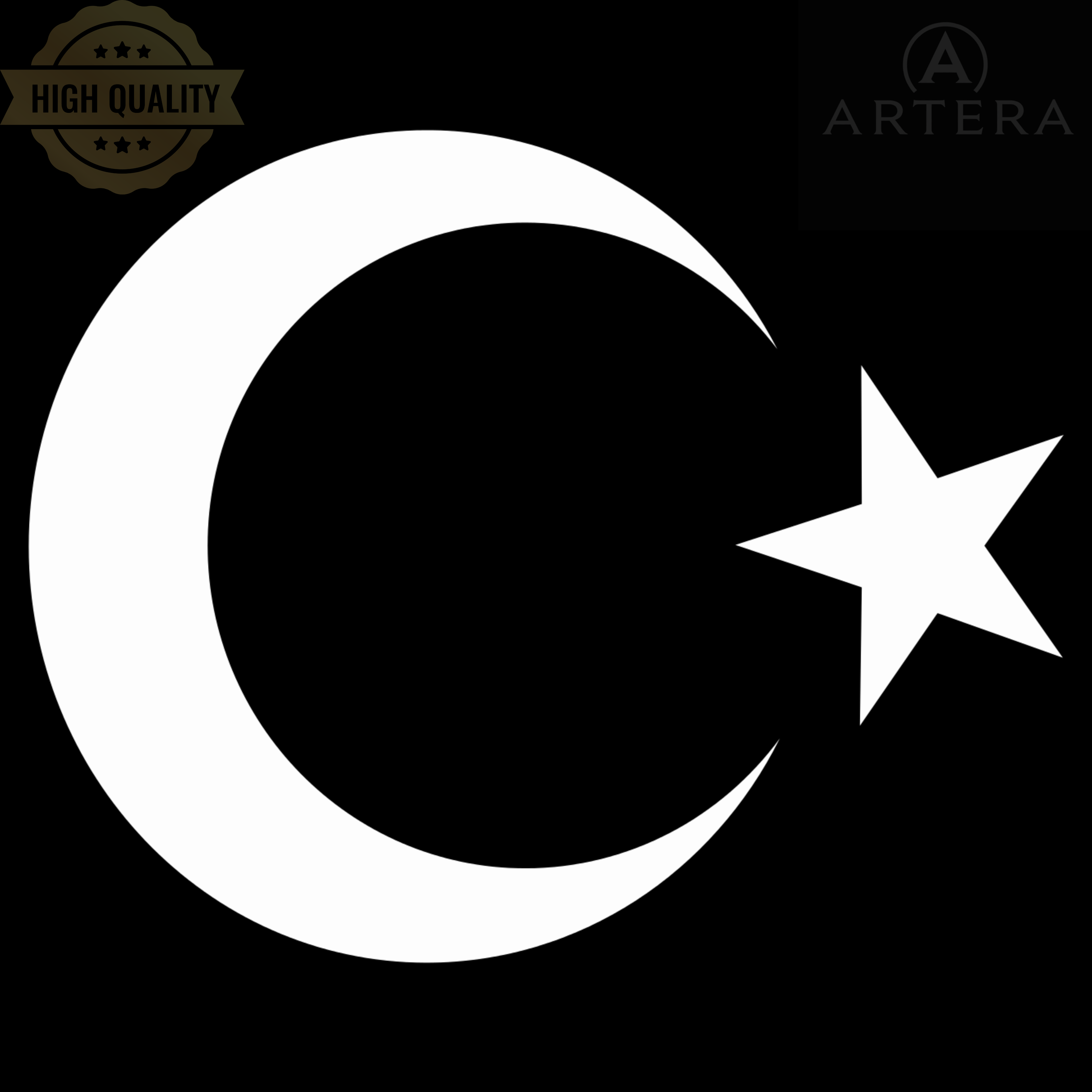 Türkischer Mond & Stern Vinyl Sticker